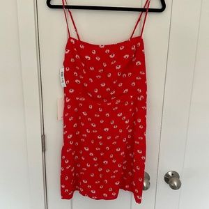 Aritzia Wilfred Classic Mini Dress Red